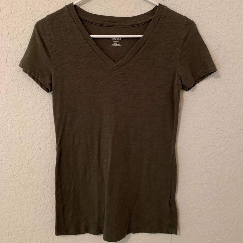 Army green v neck!